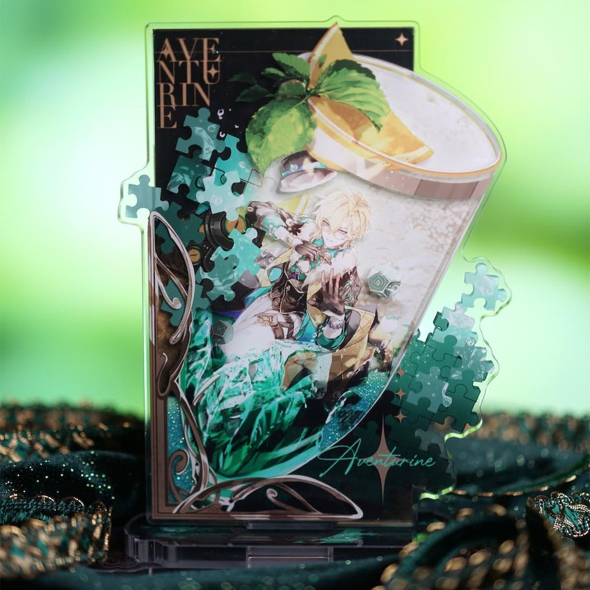 Aventurine 8" / 20cm Quicksand Liquid Standee ‘Azure Rhapsody’