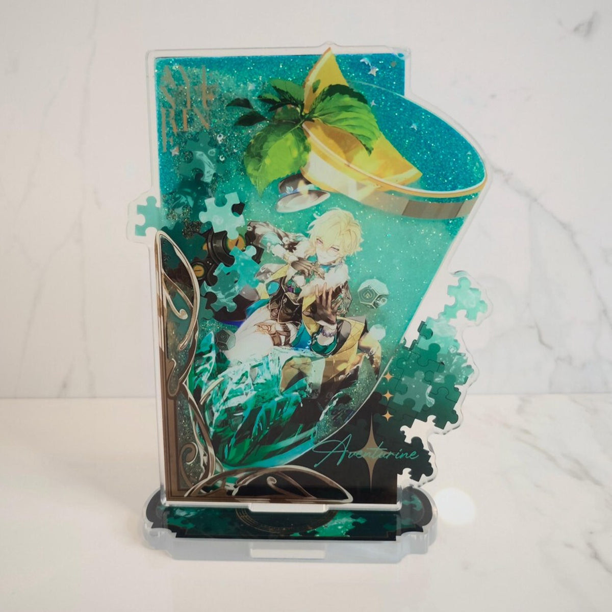 Aventurine 8" / 20cm Quicksand Liquid Standee ‘Azure Rhapsody’