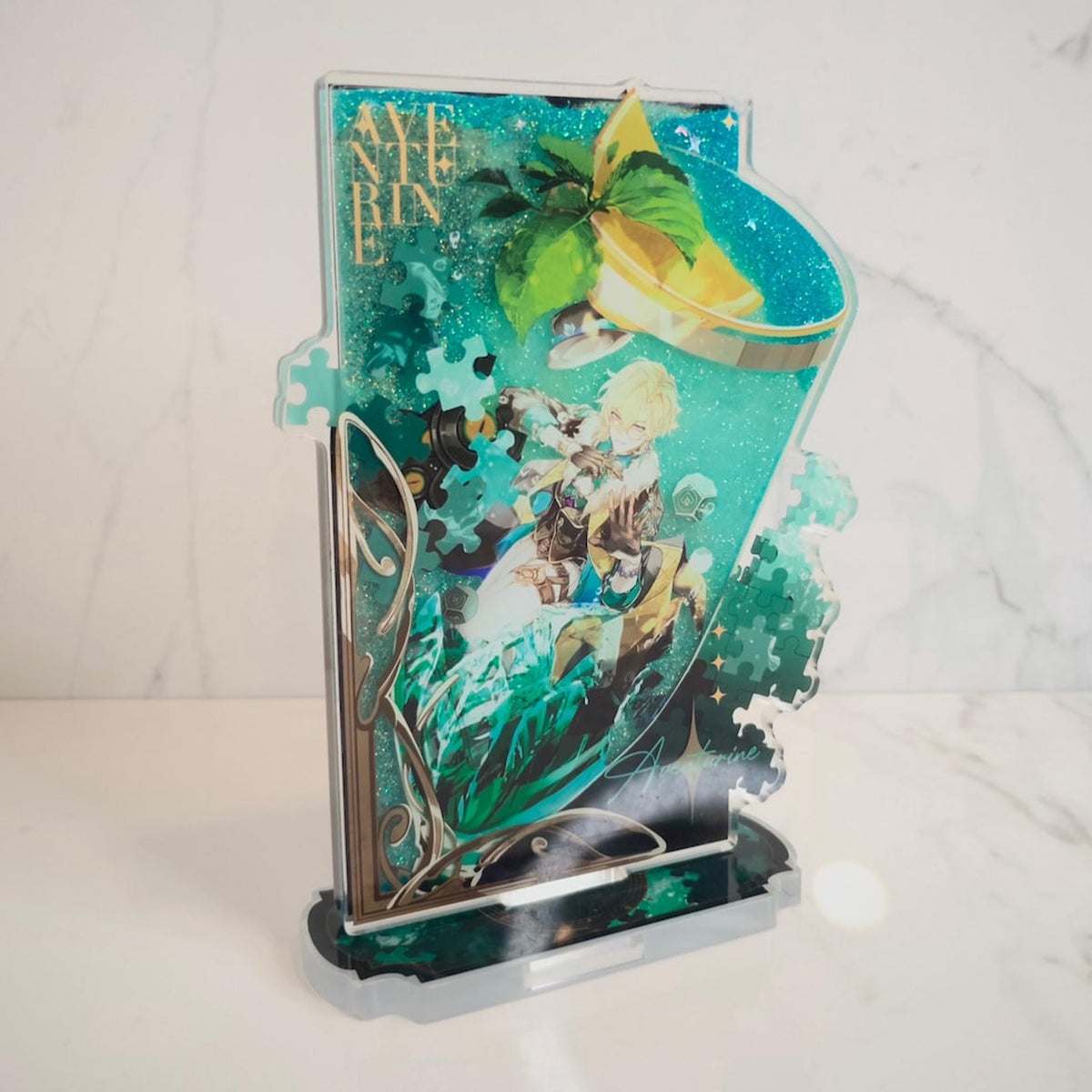 Aventurine 8" / 20cm Quicksand Liquid Standee ‘Azure Rhapsody’