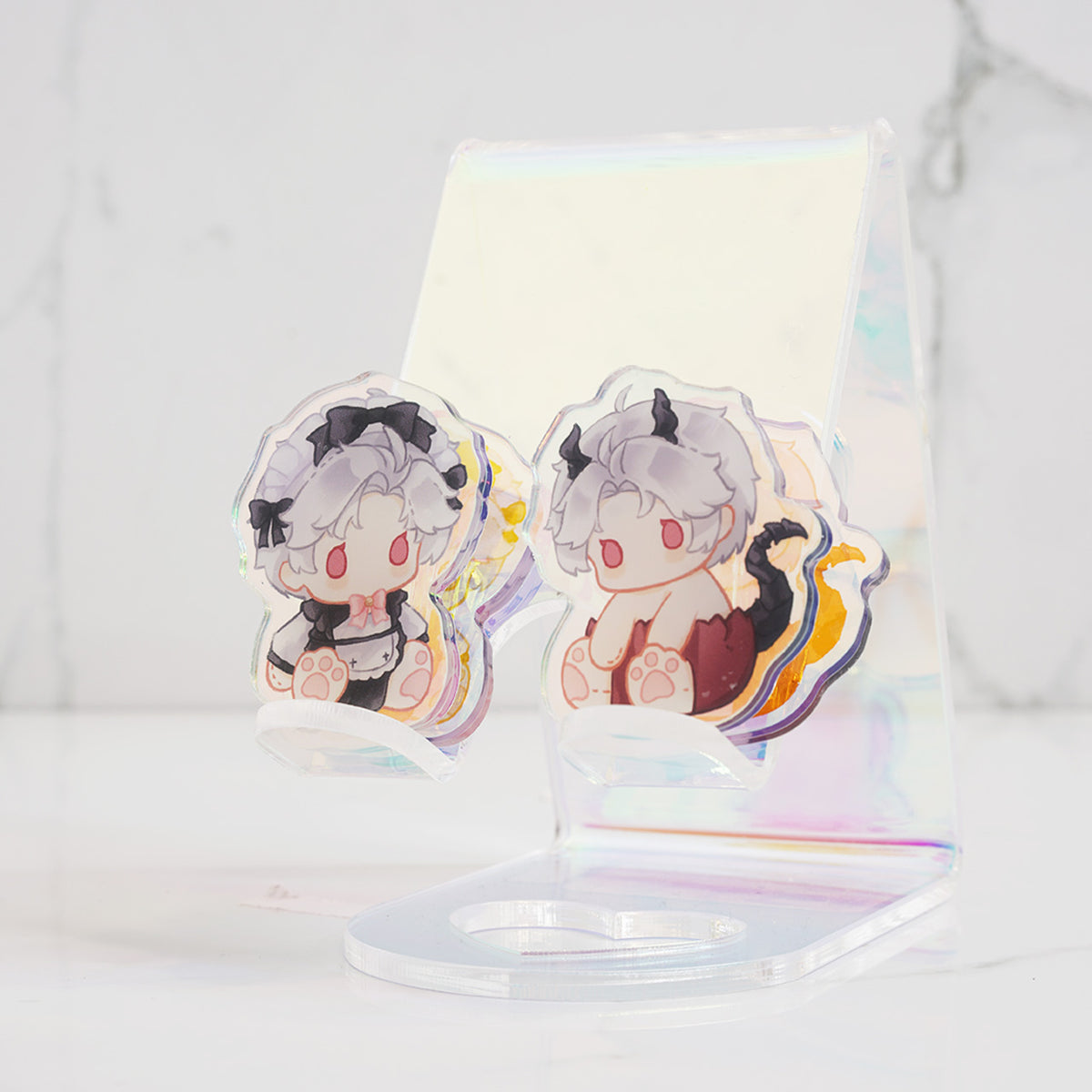 Love and Deepspace Two-Sided Rainbow Acrylic Clips 2.3" / 6cm