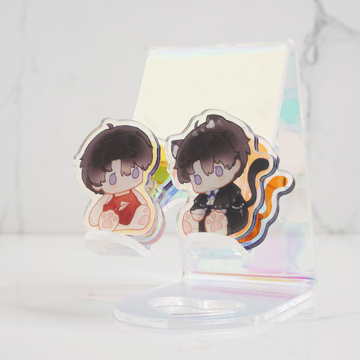 Love and Deepspace Two-Sided Rainbow Acrylic Clips 2.3" / 6cm