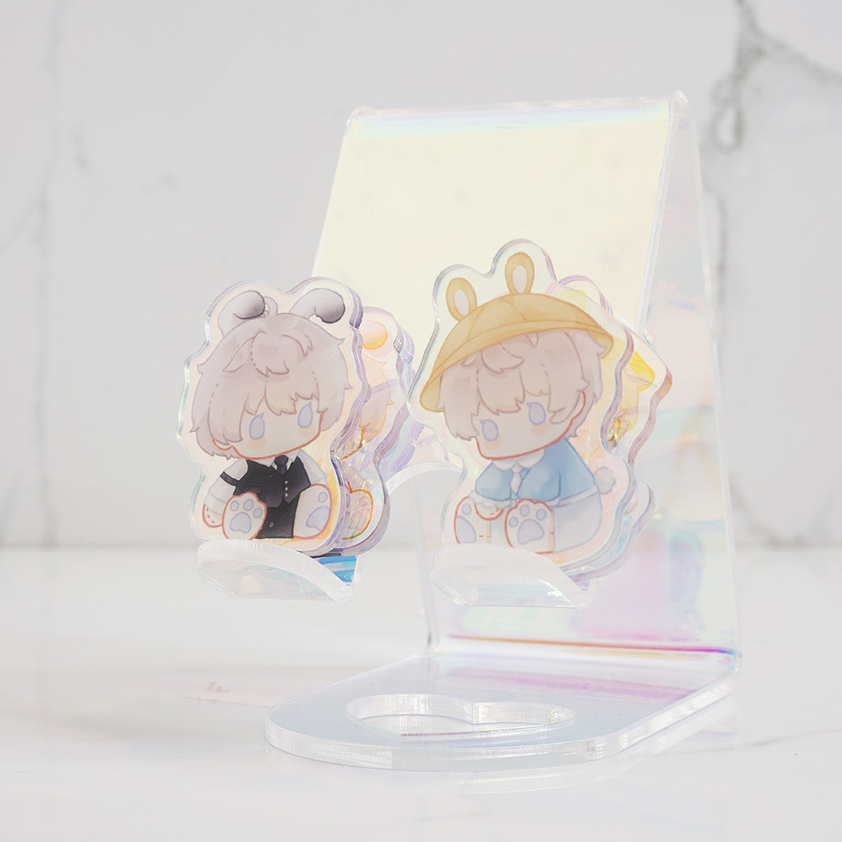 Love and Deepspace Two-Sided Rainbow Acrylic Clips 2.3" / 6cm