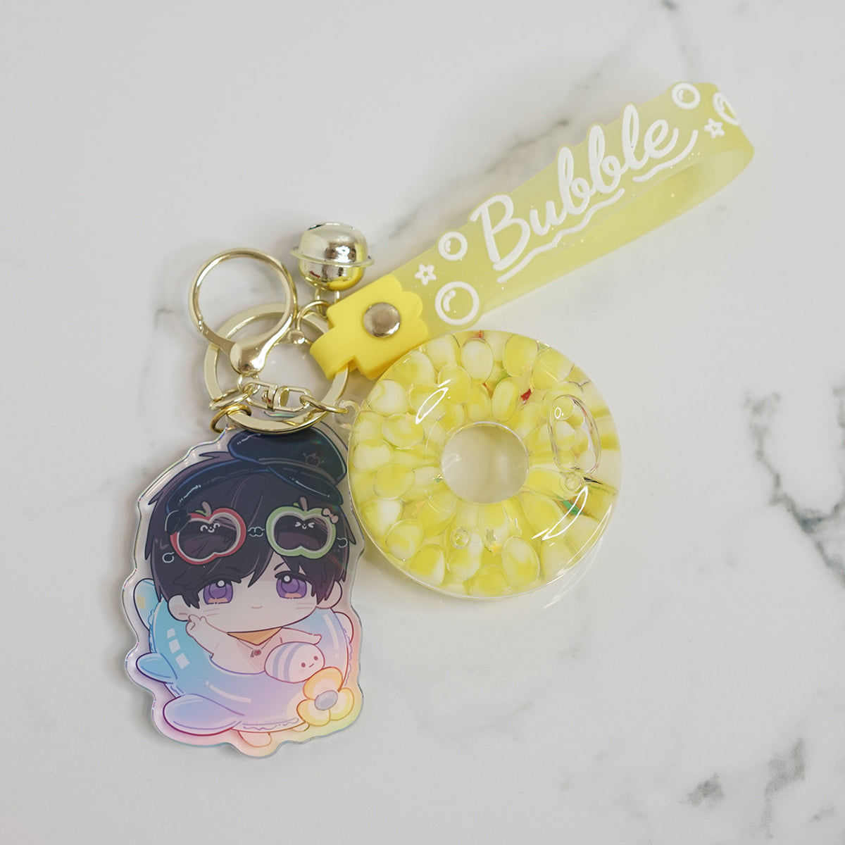 Love and Deepspace Liquid Bubbler Acrylic Charm with Jingle Wristlet | Pool Series