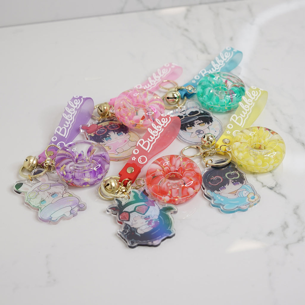 Love and Deepspace Liquid Bubbler Acrylic Charm with Jingle Wristlet | Pool Series