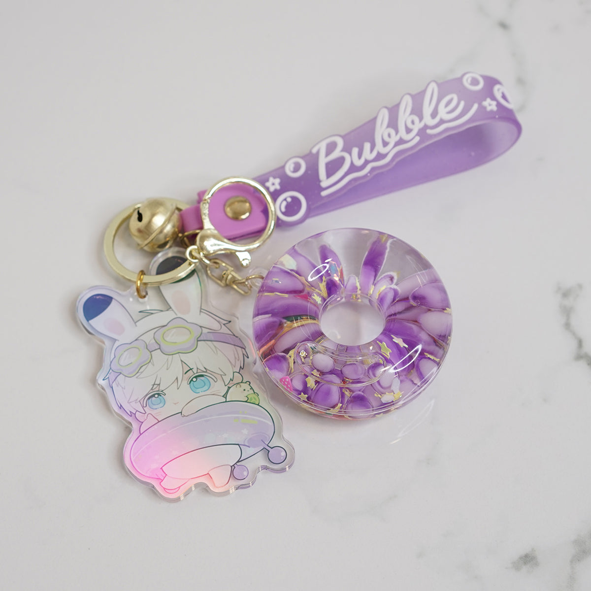 Love and Deepspace Liquid Bubbler Acrylic Charm with Jingle Wristlet | Pool Series
