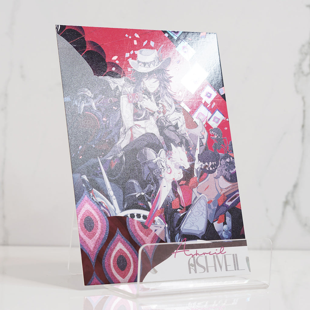 Ashveil Foil Postcard Print 'Rite of Fallen Veils'