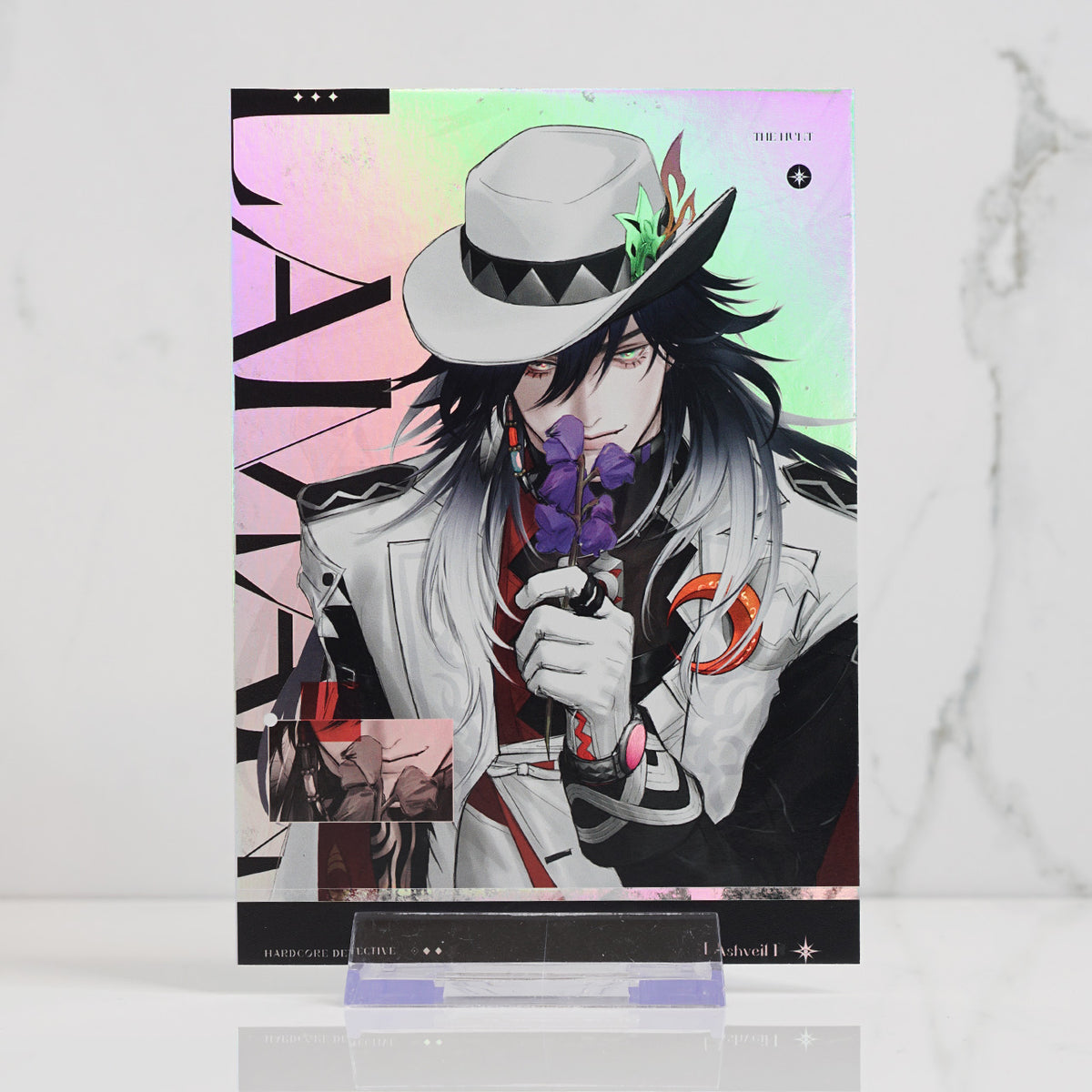 Ashveil Holographic Postcard Print 'Flowers'