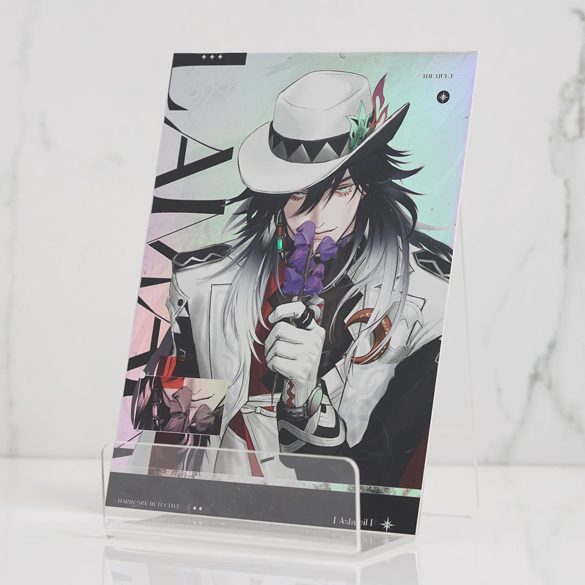 Ashveil Holographic Postcard Print 'Flowers'