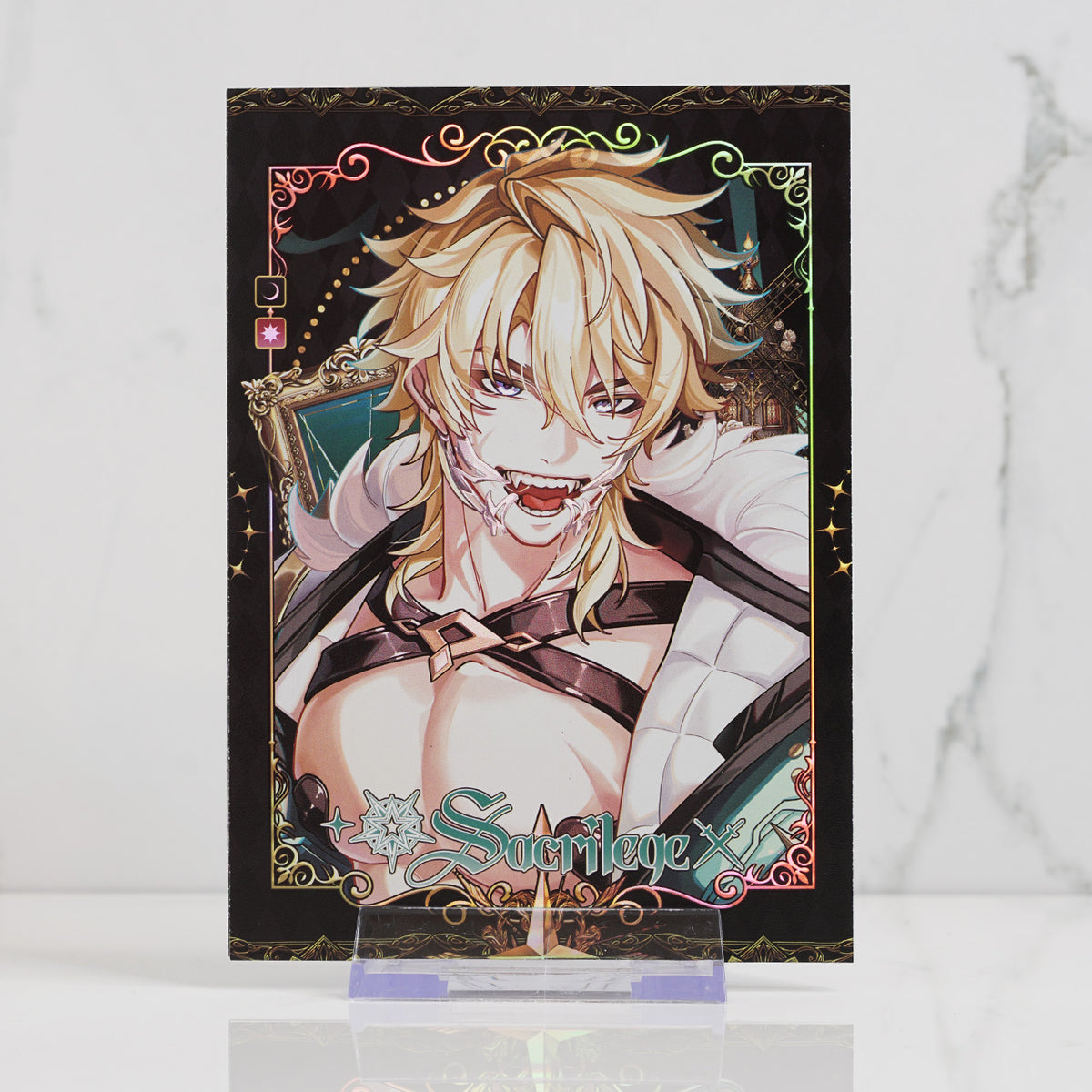 Genshin Impact Holographic Postcard Print | Sacrilege Series