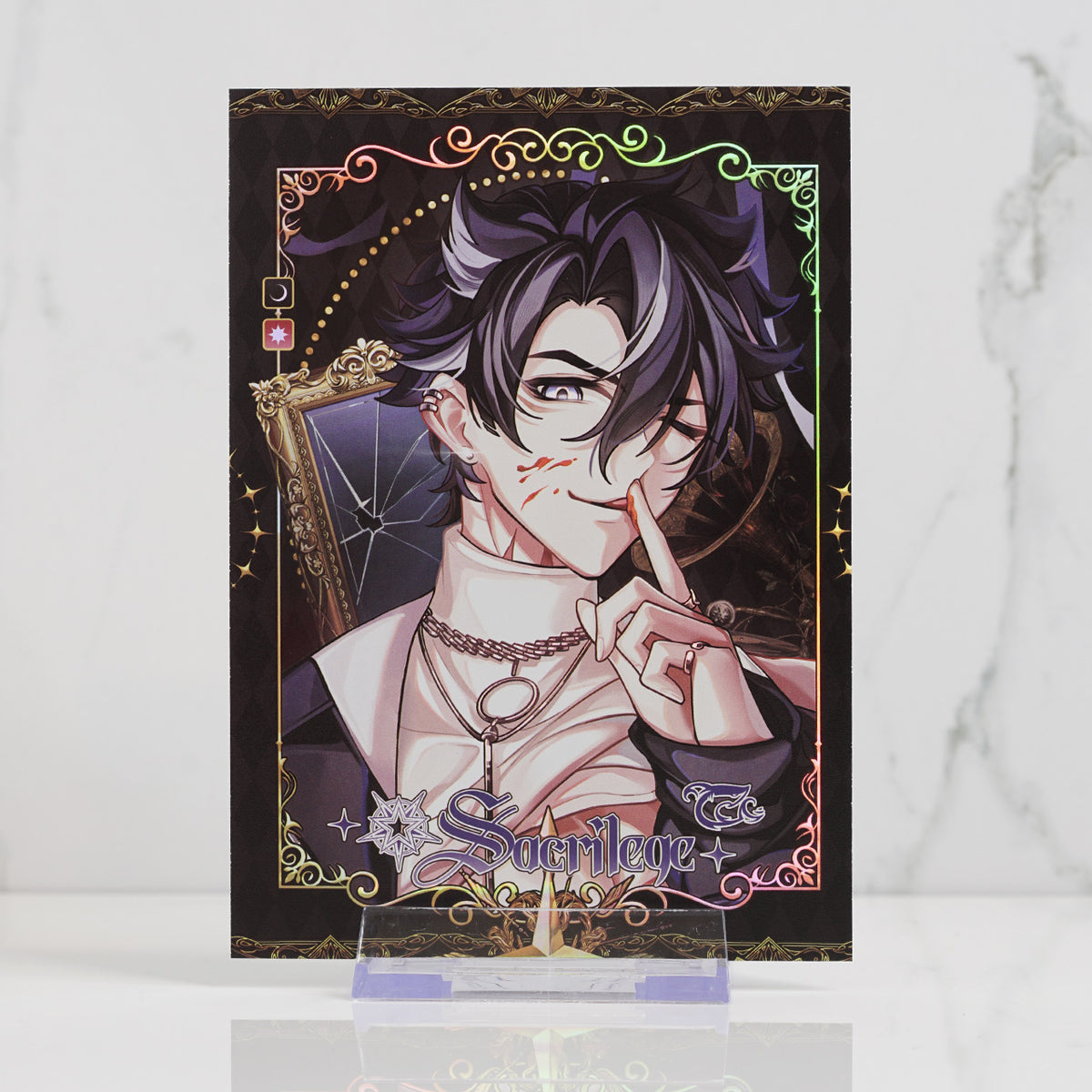 Genshin Impact Holographic Postcard Print | Sacrilege Series