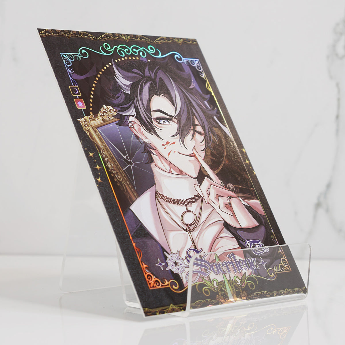 Genshin Impact Holographic Postcard Print | Sacrilege Series