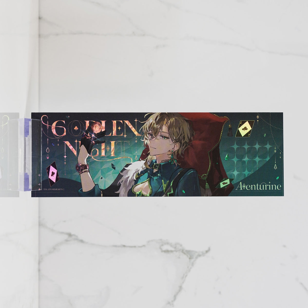 Aventurine Holographic Foil Ticket Print 'Golden Night'