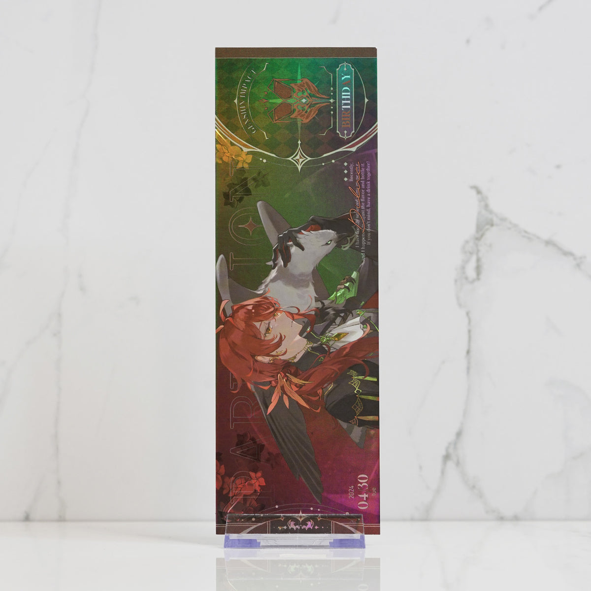 Diluc Holographic Foil Ticket Print 'Birthday Ver.'