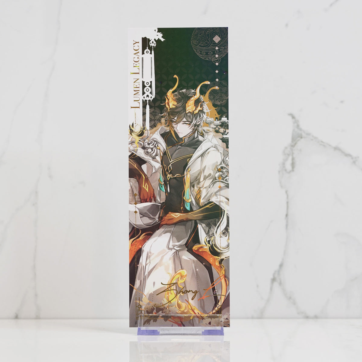 Zhongli Morax Holographic Foil Ticket Print 'Lumen Legacy'
