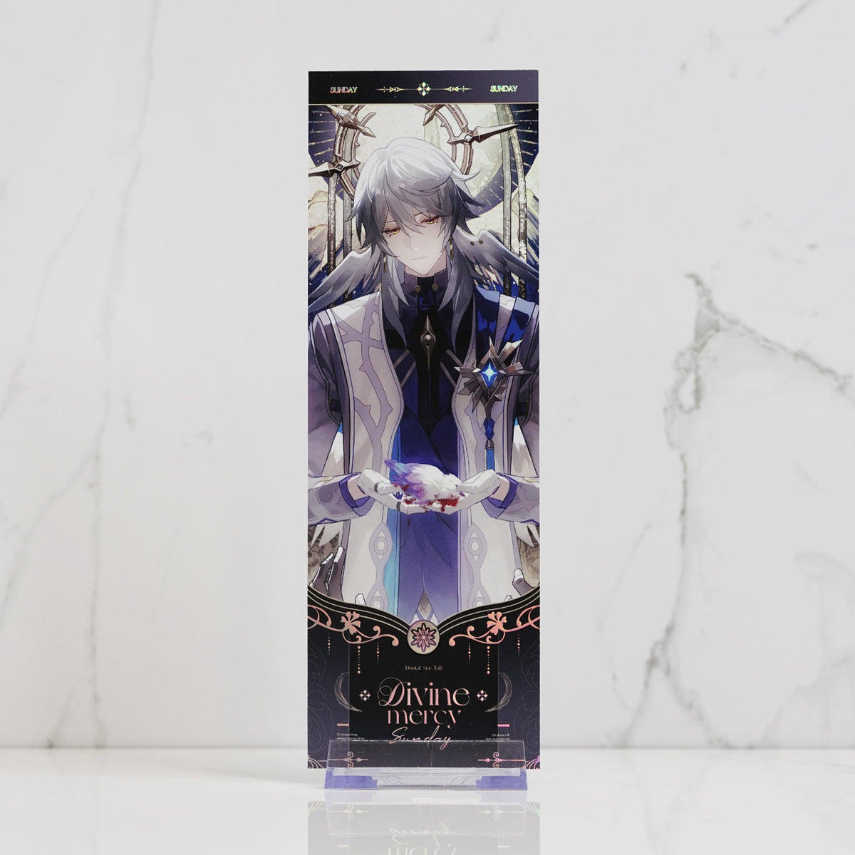 Sunday Holographic Foil Ticket Print 'Divine Mercy'