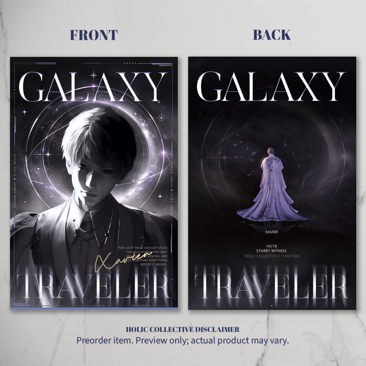 Xavier Holographic Postcard Print 'Galaxy Traveler'