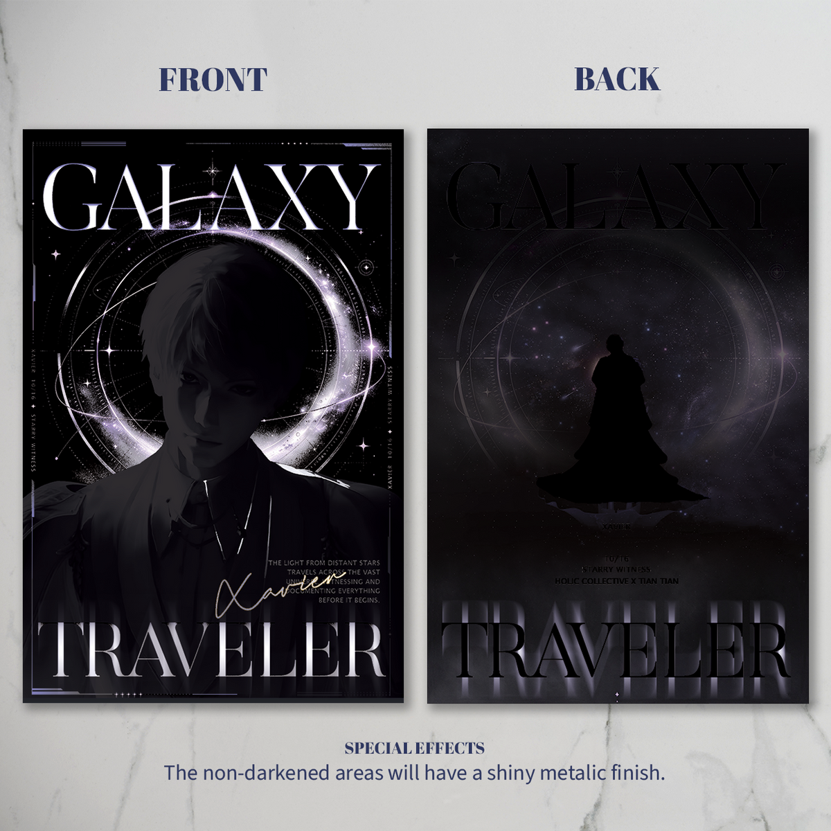Xavier Holographic Postcard Print 'Galaxy Traveler'