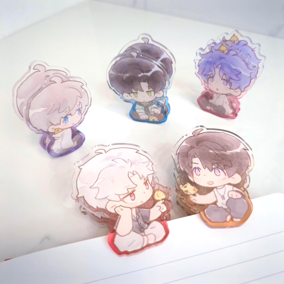 Love and Deepspace Two-Sided Tinted Acrylic Clips 2.5" / 7cm | Bird Series