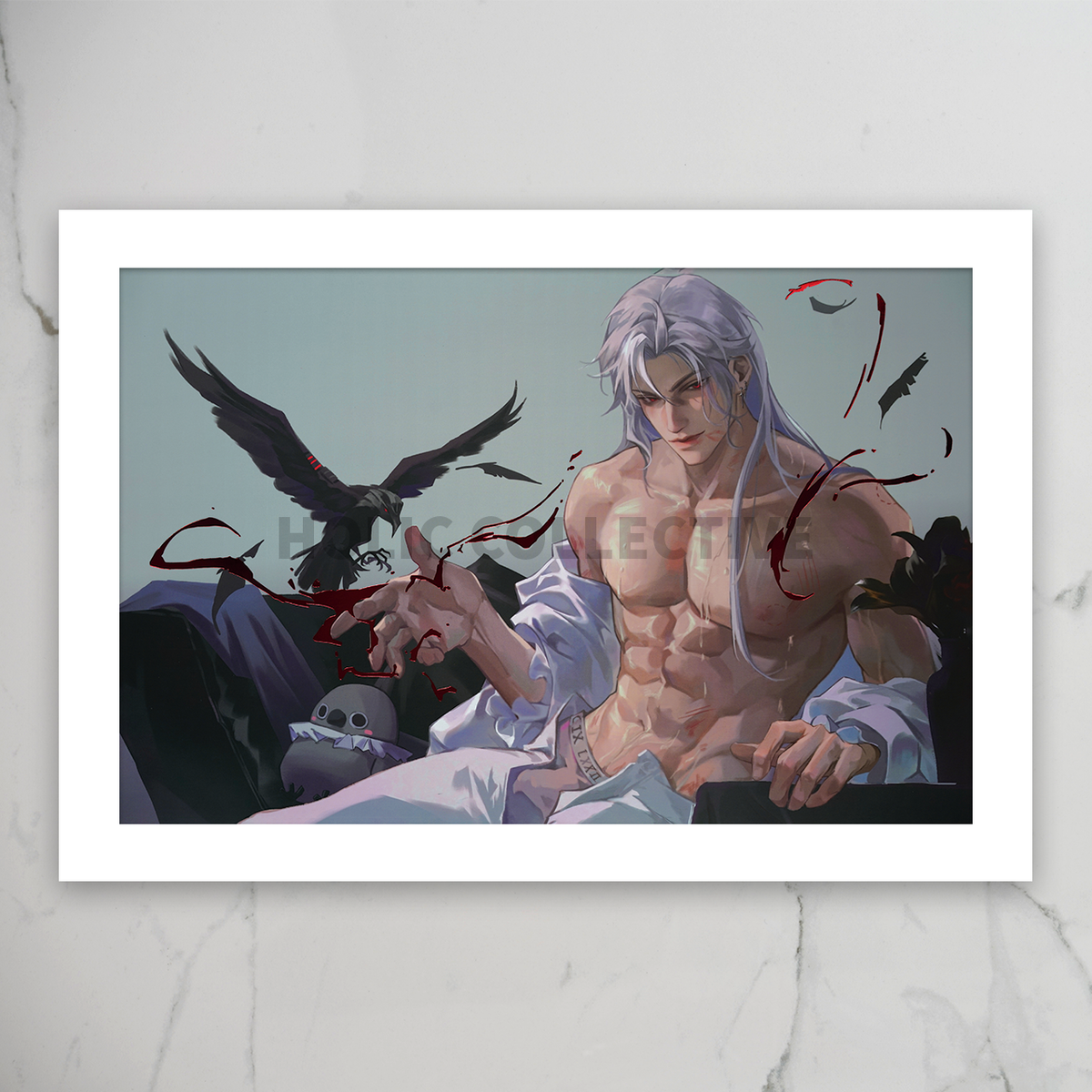Sylus 11x17" Poster Wall Art Foil Print 'Crimson Departure'
