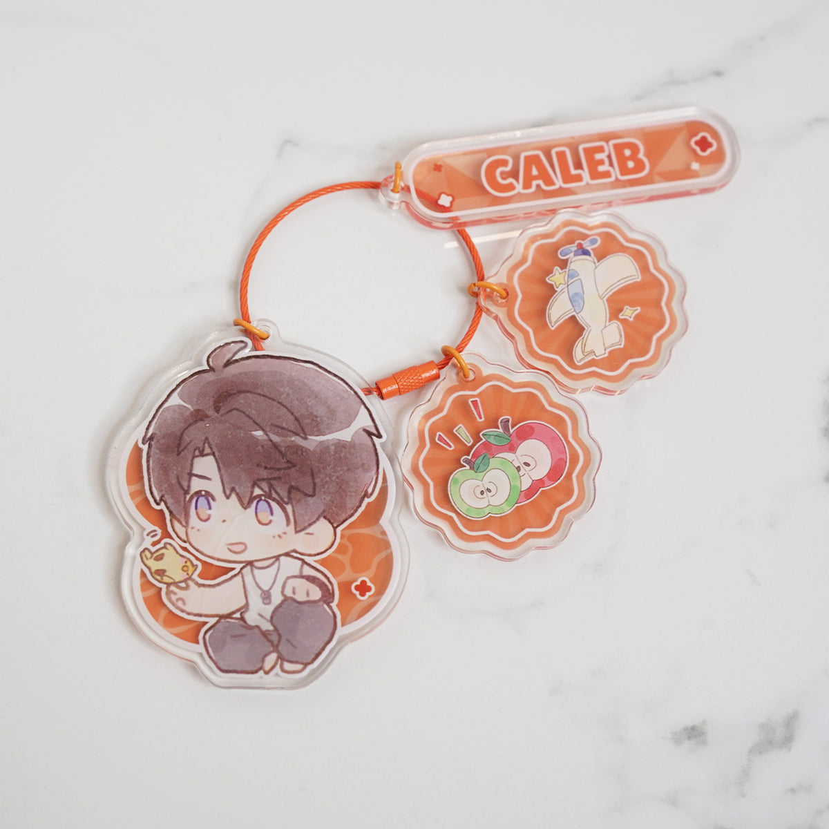 Love and Deepspace 4pc Deco Key Ring Charms with Name Tag | Bird Series