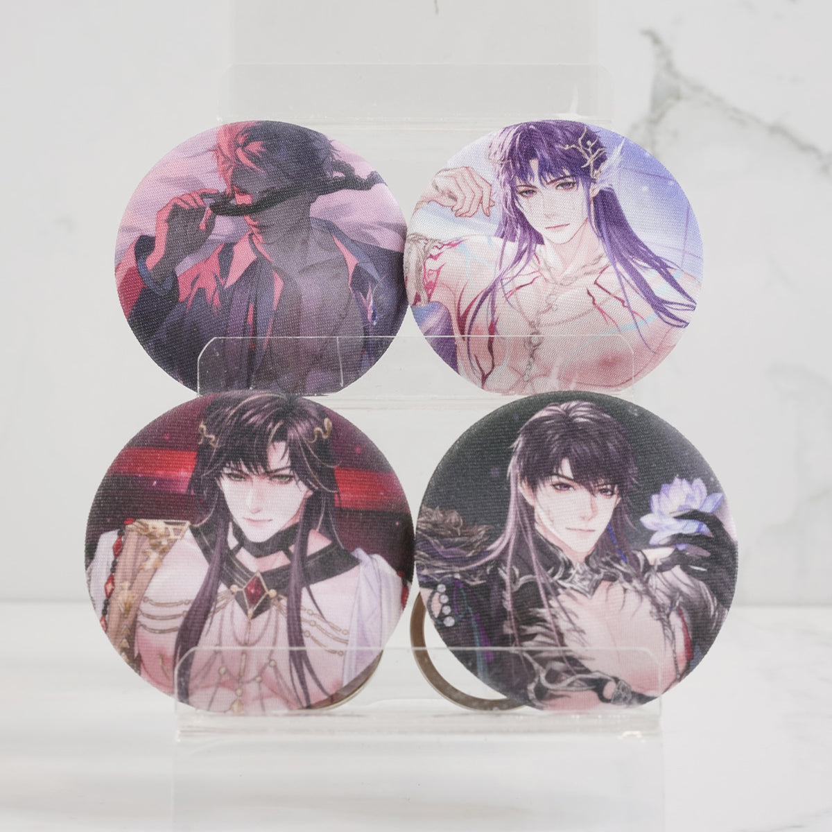 Love and Deepspace 3D Chest Button Keychains