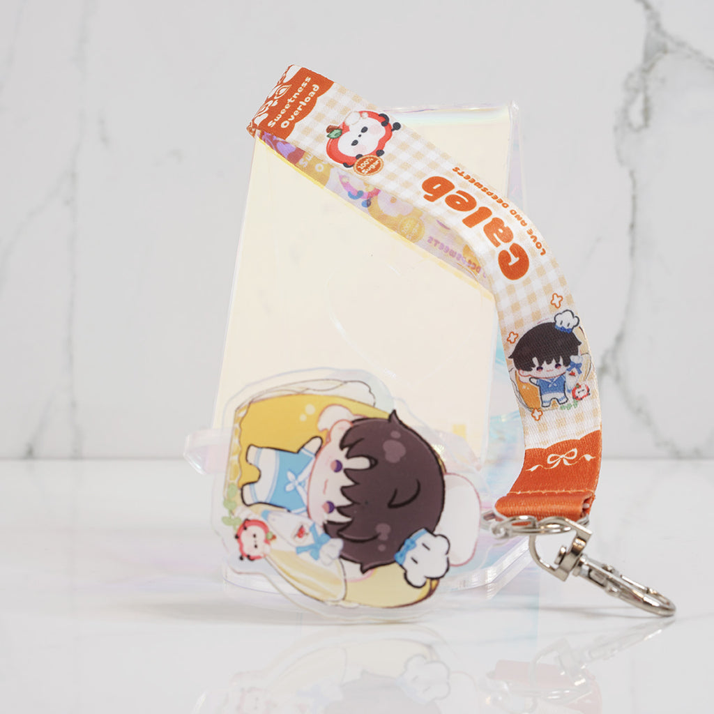 Love and Deepspace Wristlet Lanyards with Chibi Acrylic Charms | Cake Series