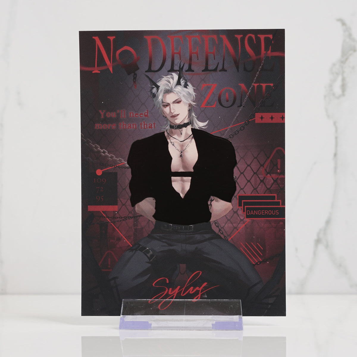 Sylus Heat Reactive Postcard Print 'No Defense Zone'