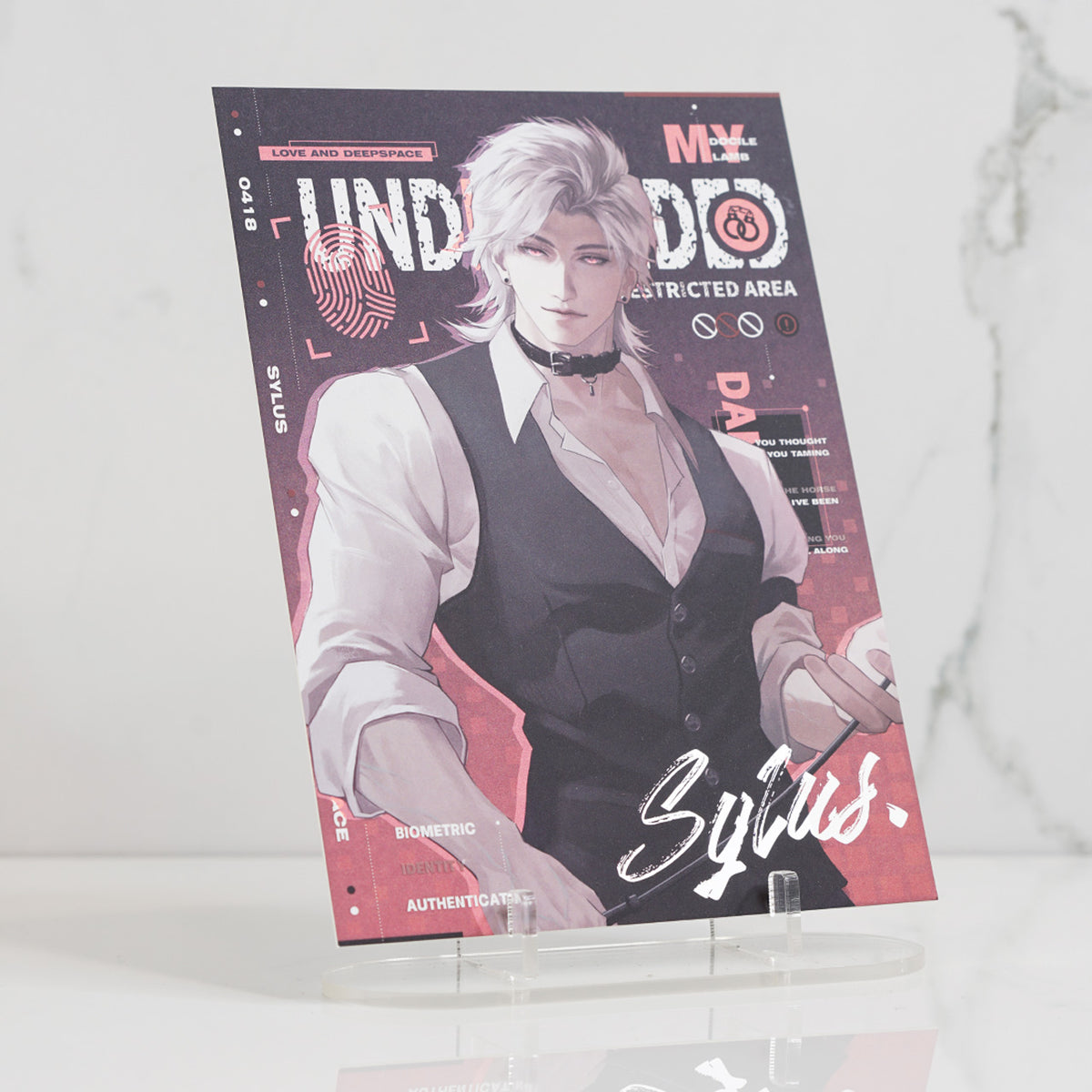 Sylus Foil Postcard Print 'Undefended Danger'