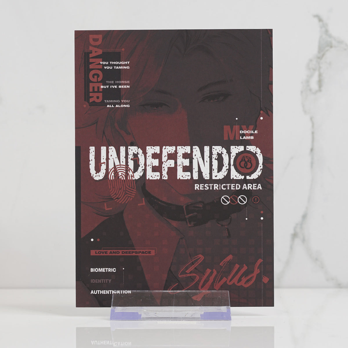 Sylus Foil Postcard Print 'Undefended Danger'