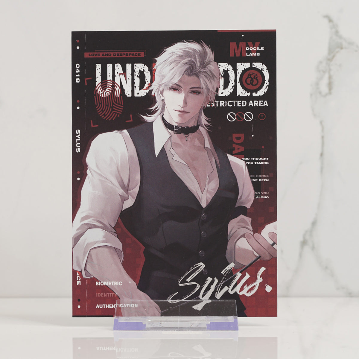 Sylus Foil Postcard Print 'Undefended Danger'