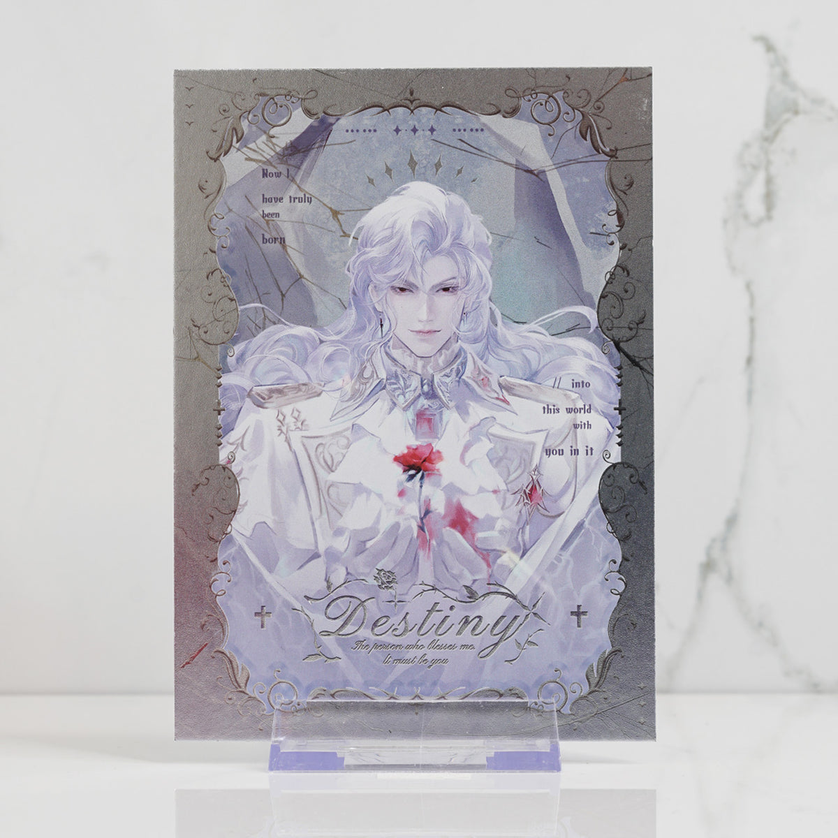 Sylus Foil Postcard Print 'Silver Destiny'