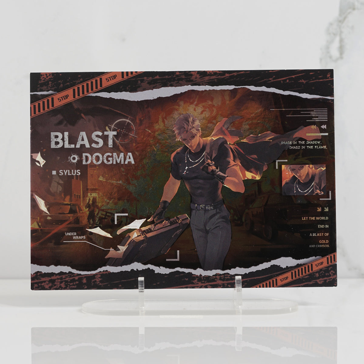Sylus Foil Postcard Print 'Blast Dogma'